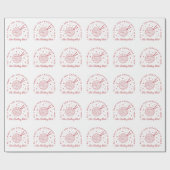 Papier Cadeau Amateurs de fils de tricot classe atelier de Noël (Plat)