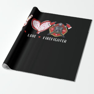 Papier Cadeau Amateurs de pompiers Peace Love Cadeaux pompiers