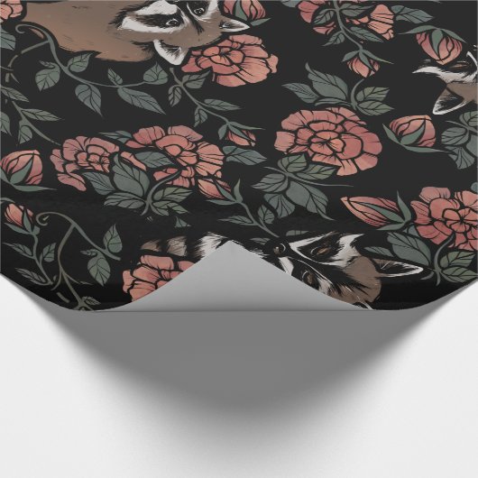 Papier Cadeau Amateurs de raccoon mignon raccoons art une person (Coin)