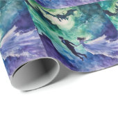 Papier Cadeau Amateurs de vol - Peinture aquarelle (Coin rond)