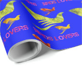 Papier Cadeau Amateurs d'oiseaux (Coin rond)