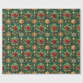 Papier Cadeau Ambiance de Noël Colorée Motif Festif (Plat)