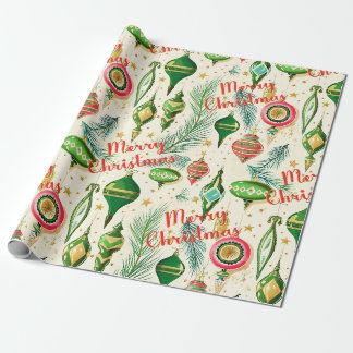 Papier Cadeau Ambiance Ornament Rétro