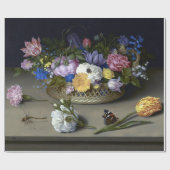 Papier Cadeau Ambrosius Bosschaert de fleur toujours la vie plus (Plat)