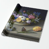 Papier Cadeau Ambrosius Bosschaert de fleur toujours la vie plus (Déroulé)