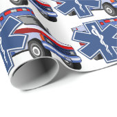 Papier Cadeau Ambulance de SME (Coin rond)