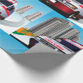 Papier Cadeau Ambulance d'urgence dans Cityscape Secourt Médical