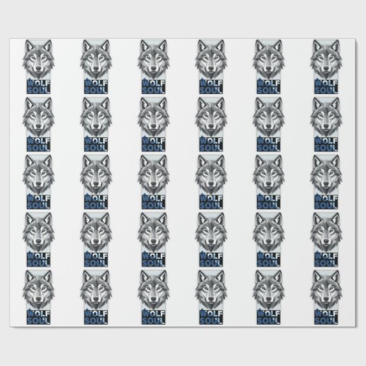 Papier Cadeau Âme de loup (Plat)