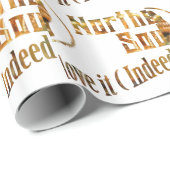 Papier Cadeau Âme du nord. Font l'amour d'I il - or (Coin rond)