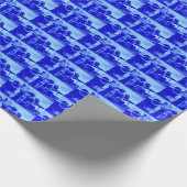 Papier Cadeau Amelia Earhart Art numérique teint bleu (Coin)