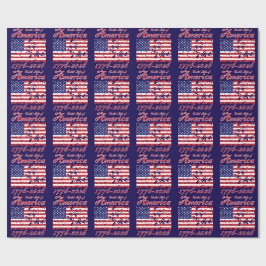 Papier Cadeau America 250 (Plat)