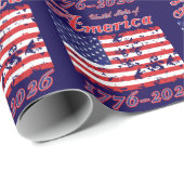 Papier Cadeau America 250 (Coin rond)