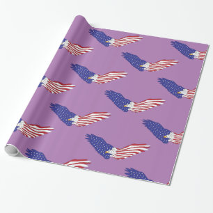 Papier Cadeau Américain Eagles Thunder_Cove patriote 4 juillet