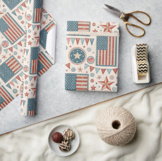 Papier Cadeau Américaine VINTAGE