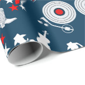 Papier Cadeau American Country Music Line Dancing (Coin rond)