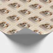 Papier Cadeau American English Coonhound Paining - Art original (Coin)