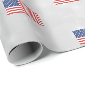 Papier Cadeau American Flag Amérique USA Patriotique (Coin rond)