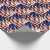 Papier Cadeau American Flag With Musical Notes (Coin)