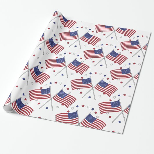 Papier Cadeau American Flags Thunder_Cove Patriotic 4th of July (Déroulé)
