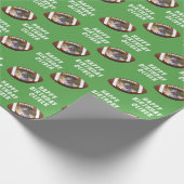 Papier Cadeau American Football Ball Happy Birthday Boy Photo (Coin)