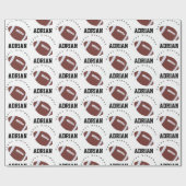 Papier Cadeau American Football Gridiron Ball Anniversaire Nom (Plat)