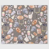 Papier Cadeau American Football Gris texture | MOTIF (Plat)