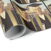 Papier Cadeau American Gothic Adult Graduation (Coin rond)