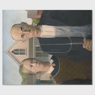Papier Cadeau American Gothic : Vie rurale pauvre paysan
