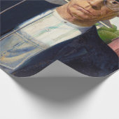 Papier Cadeau American gothique classique peinture Grant Wood (Coin)