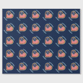 Papier Cadeau American Heart Wrapping Paper (Plat)