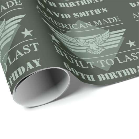 Papier Cadeau American Made 60th Birthday (Coin rond)