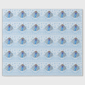 Papier Cadeau American Mermaid Shell C'est une fille (Plat)