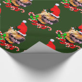 Papier Cadeau American Pit Bull Terrier Noël (Coin)