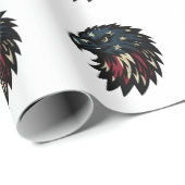 Papier Cadeau American Pride, Aigle bleu rouge patriotique (Coin rond)