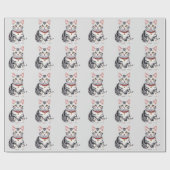Papier Cadeau American Shorthair heureux (Plat)