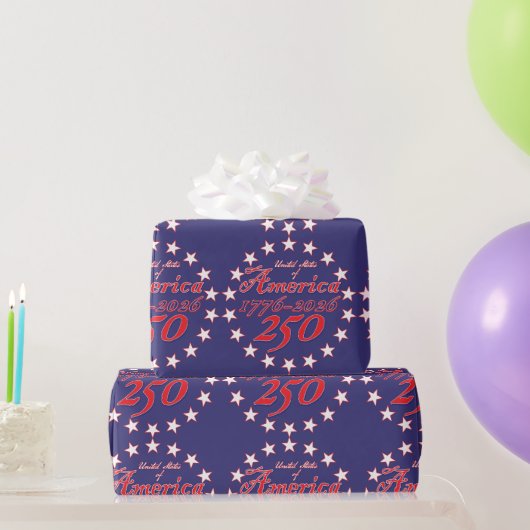 Papier Cadeau Amérique 250 (Cadeaux de fête)