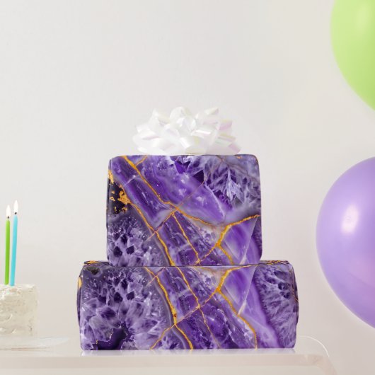 Papier Cadeau Améthyste Violette (Cadeaux de fête)