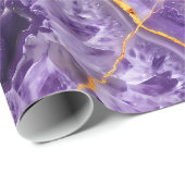 Papier Cadeau Améthyste Violette (Coin rond)