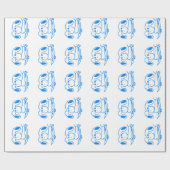 Papier Cadeau Ami de planche à roulettes (Plat)