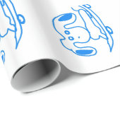 Papier Cadeau Ami de planche à roulettes (Coin rond)