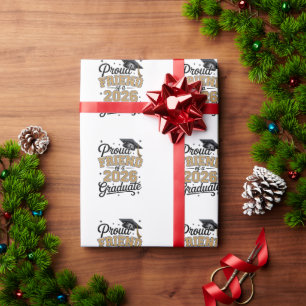 Papier Cadeau Ami fier d'un diplômé de 2026 Diplômé Or