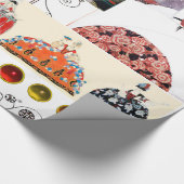 PAPIER CADEAU AMIE AVEC ROSE ROUGE, STUME DE BEAUTÉ ART DÉCO (Coin)