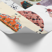 PAPIER CADEAU AMIE AVEC ROSE ROUGE, STUME DE BEAUTÉ ART DÉCO (Coin)