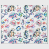 Papier Cadeau Amis aquatiques (Plat)