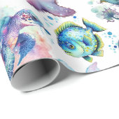 Papier Cadeau Amis aquatiques (Coin rond)