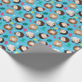 Papier Cadeau AMIS™ | Caractère Motif Chibi (Coin)