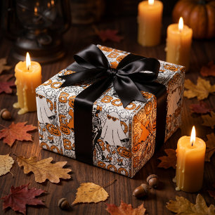 Papier Cadeau Amis de l'équipe Cute Boo pour Halloween