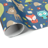 Papier Cadeau Amis Woodland (Coin rond)