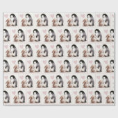 Papier Cadeau Amitié Bunny et Penguin (Plat)