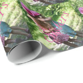 Papier Cadeau Amitié des soeurs dans le pays rustique du printem (Coin rond)